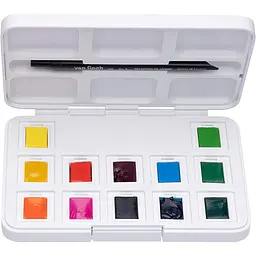 Набір акварельних фарб Van Gogh Pocket Box Vibrant Colours 12 кювет Royal Talens (8712079422820) - мініатюра 10