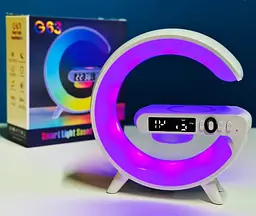 Світильник із бездротовою зарядкою телефону G63 LED Wireless Charging Speaker колонка нічник RGB-підсвічування - мініатюра 3