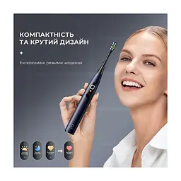 Электрическая зубная щетка Oclean X Plus Pro Digital Blue (6970810556186) - миниатюра 4