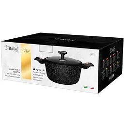 Каструля Bollire Sicilia, з кришкою, чорна, 28 см, 6 л (BR-1504) - мініатюра 3