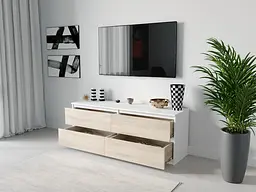 ТБ тумба Moreli ST-223 Ш1400/В530/Г400 Білий-Дуб сонома