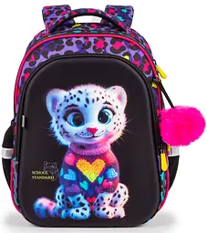Шкільний оротопедичний рюкзак 6 в 1 для дівчинки School Standard 38х30х18 см для молодших класів з Тигром (SET 150-29) - мініатюра 2