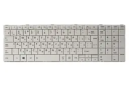 Клавіатура для ноутбука TOSHIBA Satellite C850, C870 білий, білий фрейм