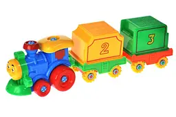 Іграшковий поїзд каталка з вагонами Transport Train 8681 в упаковці р.43x10,5x14 см YG Toys - мініатюра 5