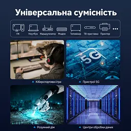 Плаский Ethernet-кабель Vention 10 м шириною 8 мм патч-корд Cat.7 10 Гбіт/с конектори RJ45 8P8C швидкість залежить від підтримки потрібного режиму мережевими портами й обмежень проміжного обладнання можна прокладати під килимом і через дверні проміжки товщиною 2,7 мм екранування алюмінієвою фольгою чорний (ICGBL) - мініатюра 12