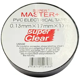 Стрічка електроізоляційна ALAN ізольента Master 17 x 0.15мм x 17м чорна