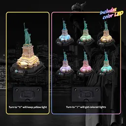 Тривимірна головоломка-конструктор Cubic Fun з LED підсвіткою Статуя Свободи (L536h) - мініатюра 9