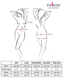 Комплект бралет з ажурним ліфом та відкритими трусиками Passion CHRISTA SET Open Bra XXL/XXXL black - мініатюра 6