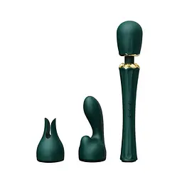 Вібромасажер з насадками Zalo - Kyro Wand Turquoise Green