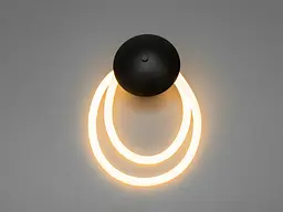 Світильник настінний LED Diasha 9605-BK Мотузка 16W, чорний, для коридору, вітальні, спальні, кухні, офісу - мініатюра 2