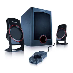 Акустична система 2.1 Microlab M-111, чорна з червоним