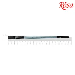 Пензель синтетика плоска Stream 134 № 6 коротка ручка ROSA (4823098517283)