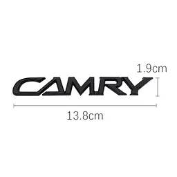 Емблема напис Camry (для Toyota) 138х19 мм Чорна на скотчі Пластик (Завод) - мініатюра 2