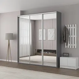 Шафа-купе Idea серія 4 220 x 60 x 240 см Антрацит Дзеркало