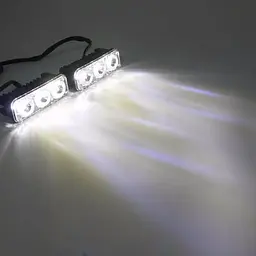 Денні ходові вогні ДХО 85x30x35 мм /9W x 3LED / корпус метал / Білі 2 шт. - мініатюра 3