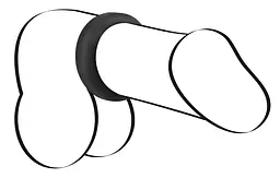 Ерекційне кільце Black Velvets Cock Ring 2.6 см чорний - мініатюра 10