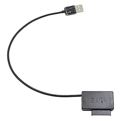 Адаптер Maiwo для підключ. CD/DVD SlimLine SATA 13 pin / NSTOR-9/12 до портів USB 2.0 пластик, чорн