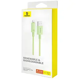 Дата кабель Baseus Habitat Series Fast Charging USB to Lightning 2.4A (2m) (P10360200) Natural Green - мініатюра 4