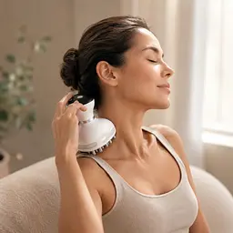 Масажер для шкіри голови Smart Body cupping massager / Вакуумний масажер для шиї та спини, антицелюлітний, USB / Лімфодренажний масажер - мініатюра 4