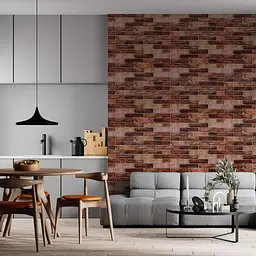 Самоклеюча декоративна 3D панель 3D Loft під коричневу катеринославську цеглу в рулоні 20 м 20000x700x3мм - мініатюра 10