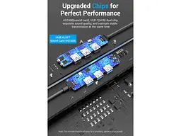 Док-станція для ноутбука Vention Hub USB 3.1 Type-C Black (TGQBB) - мініатюра 3