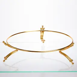 Фарфорова сервувальна тарілка Casual 28 см, золото Yiwu LB-1574G - мініатюра 5