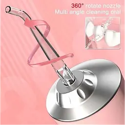 Іригатор акумуляторний Oral Irrigator S3J2 рожевий, з 3 насадками для чищення зубів - мініатюра 3