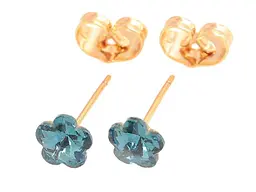 Сережки Xuping пусети позолота 18K "Сині кришталеві квіточки" 281859