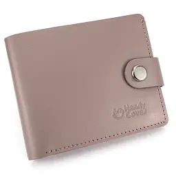 Гаманець жіночий шкіряний маленький Handycover HC0042 нюдовий на кнопці - мініатюра 2