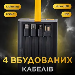 Повербанк Smart X X101 20000 mAh USB-C/USB-A 4 шнури в комплекті - мініатюра 8