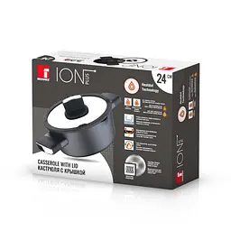 Каструля з кришкою Bergner Ion plus 24 см 3,5 л (BG-35911-BK) - мініатюра 5