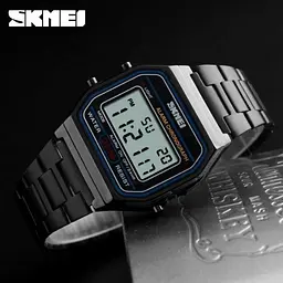 Наручний чоловічий годинник Skmei 1123 Чорний - мініатюра 7