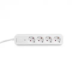 Подовжувач мережевий Videx Oncord з кнопкою з/з 4п 3 м 3x1.5 мм white (VF-PD43G-W) - мініатюра 2