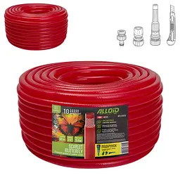 Шланг армований Alloid 3-х шаровий SCARLET BUTTERFLY 3/4" 19 мм 50м + подарунок (WH-67673)