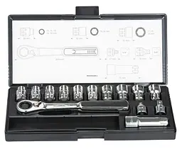 Набір головок торцевих прохідних з тріскачкою Makita B-65595 - мініатюра 2