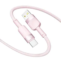 Кабель для заряджання та обміну даними USB Yoki YK-ST41 STYLE Series USB/Type C 60W 3A/20V 1.2 м Рожевий - мініатюра 4