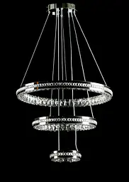 Світлодіодна люстра Splendid Ray 50503J/600+400+200/3 LED з кришталем, хром, 100 Вт, з пультом і димером - мініатюра 2