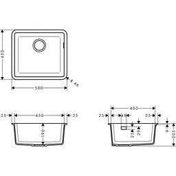 Кухонна мийка Hansgrohe S51 S510-U450 43431380 - мініатюра 4