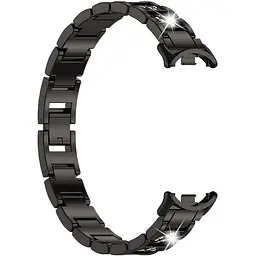 Ремінець DK CDK для Xiaomi Mi Smart Band 9 Metal Band Fitlink Diamond (016444) (black) - мініатюра 3