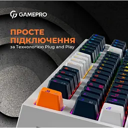 Клавіатура GamePro MK180 Hot-Swap Red Swich RGB USB White (MK180W) [121470] - мініатюра 9