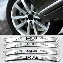 Емблема обода колеса Jaguar 4 шт Алюміній наклейка на диски на скотчі