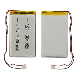 Акумулятор 306085P універсальний з контролером, 3,8 х 50 х 87 мм (1100 mAh)/ для смартфона, планшета