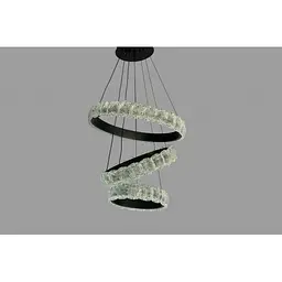 Люстра лед підвісна Linisoln 1533-50*40*30 BK метал, акрил, круги 50-40-30 см, LED-стрічка, 80 Вт - мініатюра 2