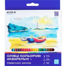 Олівці кольорові акварельні "Kite" 24 кол. /K-1050/ Classic (1/6)
