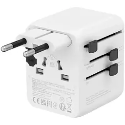 Зарядний пристрій Canyon OnTour 20 2xUCB-C + USB-A EU/UK/US/AUS 20W White (CNS-TA20W1005W) - мініатюра 2
