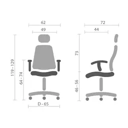 Офісне крісло Аклас Доріан BL TILT Помаранчевий (K-09 Orange OS-3000 Black) (00144001) - мініатюра 12
