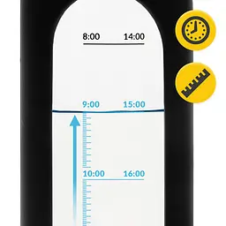 Пляшка для води спортивна 4FIZJO 750 мл скляна Black (P-5905973404174) - мініатюра 3