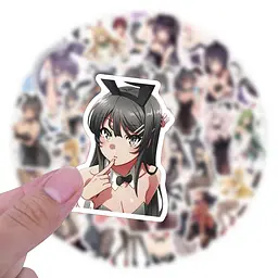Стікерпак Цей дурних свин Набір наклейок GeekLand Rascal Does Not Dream of Bunny Girl Senpai 60 штук - мініатюра 4