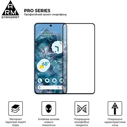 Захисне скло ArmorStandart Full Pro Glass для Google Pixel 8 Black (ARM72907) [106035] - мініатюра 2