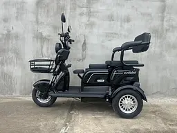 Електроскутер триколісний EVOBIKE Luna TRIO PRO 1200W 60V 20Ah (2026) зі знімним графеновим акумулятором та пасажирським сидінням | Чорний - мініатюра 7